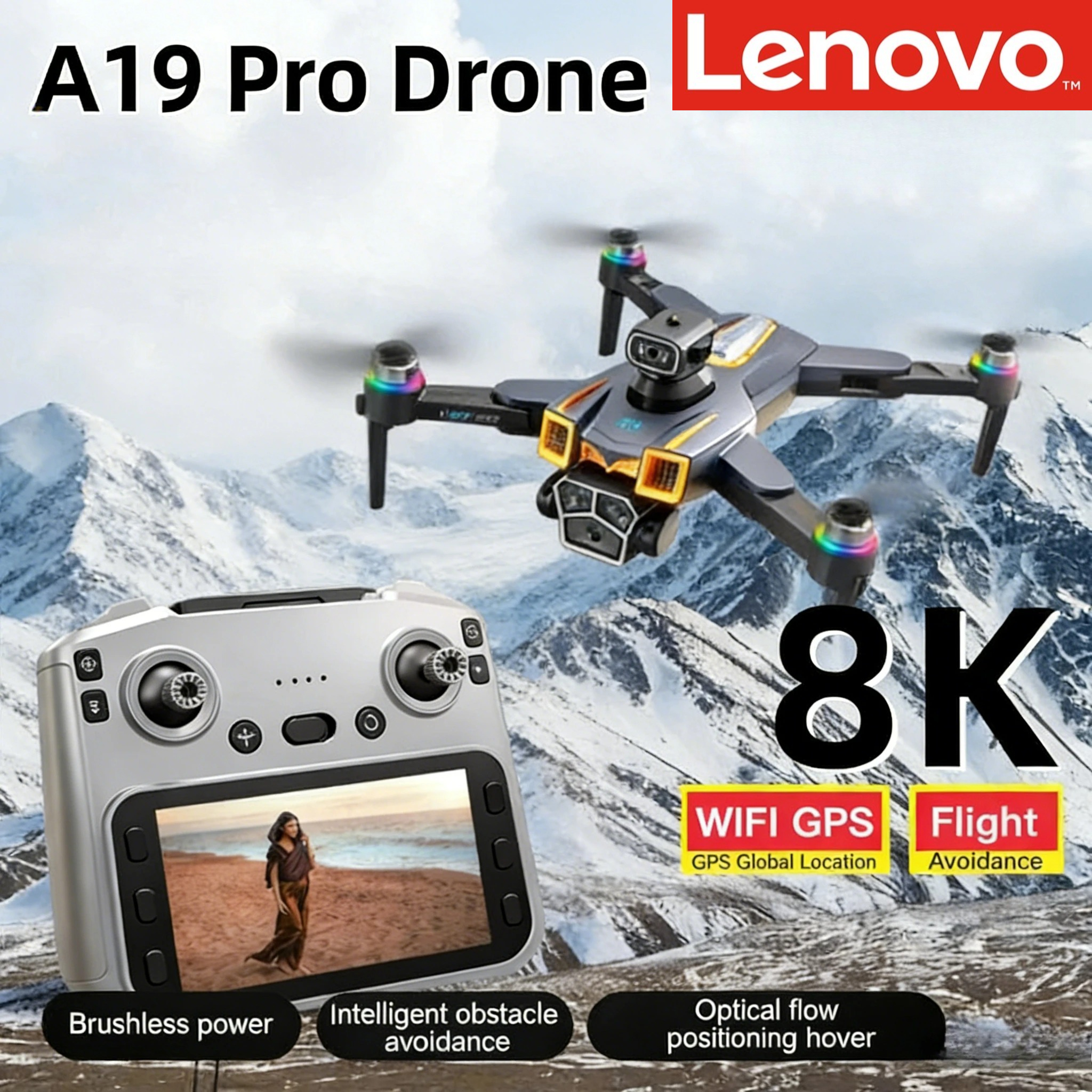 Drone Gps Mount - Lenovo A19 PRO Drone 8K Aerial