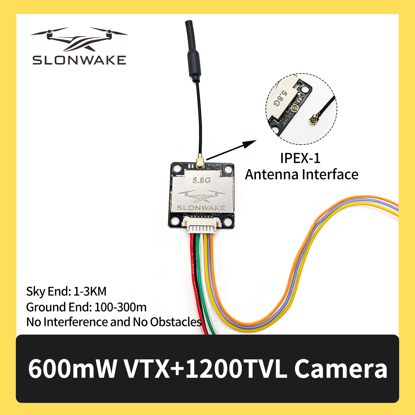 SLONWAKE 5.8G 600mW 7-24V FPV  - Drone Transmitter のレビューと価格