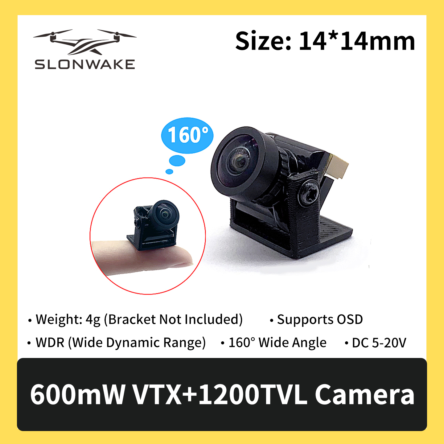 SLONWAKE 5.8G 600mW 7-24V FPV  - Drone Transmitter のレビューと価格