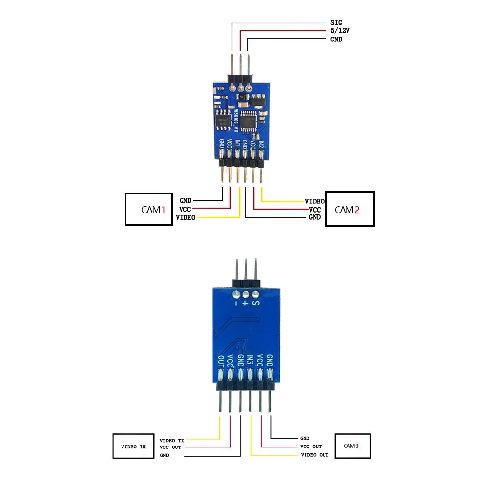 5.8G 3 Channel Video Switcher  - Drone Receiver のレビューと価格
