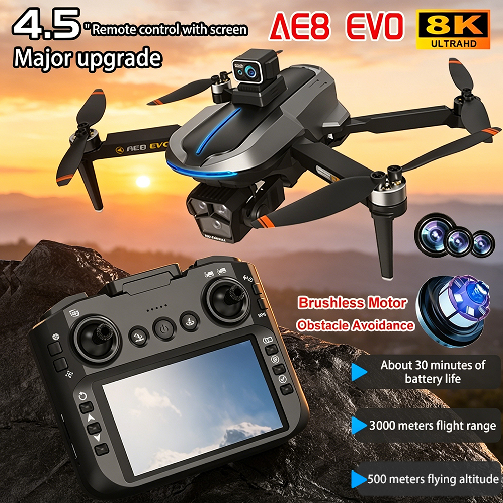 AE8 EVO Drone 4K Professional  - Drone Gps Module のレビューと価格